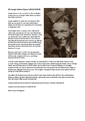 A preview of a PDF biography for Slater, Joseph Walter
